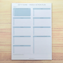 Load image into Gallery viewer, action planner blue