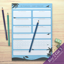 Load image into Gallery viewer, Be fearless habit tracker for boys over 8