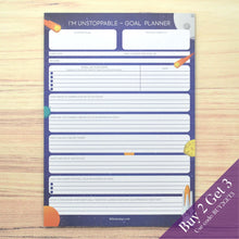 Load image into Gallery viewer, I'm Unstoppable Goal Planner for boys under 8