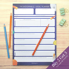 Load image into Gallery viewer, I'm Unstoppable Goal Planner for boys under 8
