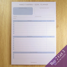 Load image into Gallery viewer, Blue Planning pad on display with buy 2 get  3 offer