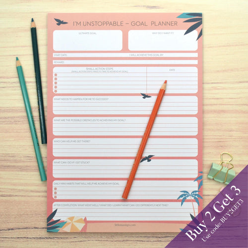 I'm Unstoppable Goal Planner for girls over 8