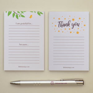 grateful  and thankful notepads